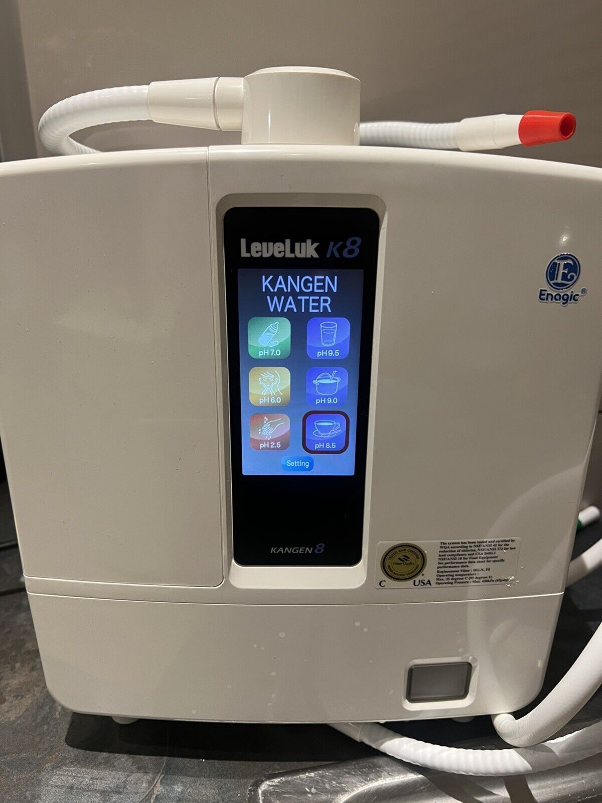 Brandneue Enagic Kangen K8 Wasserionisierer alkalisierte
