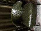 Eleganter Leder Sessel grün mit Steppung