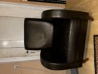 Eleganter Leder Sessel – schwarz