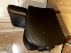 Eleganter Leder Sessel – schwarz