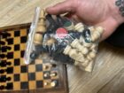 Holz Schachbrett – mit Ersatzfiguren
