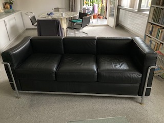 Le Corbusier replika Leder Sofa schwarz