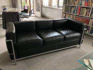 Le Corbusier replika Leder Sofa schwarz