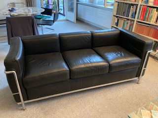 Le Corbusier replika Leder Sofa schwarz