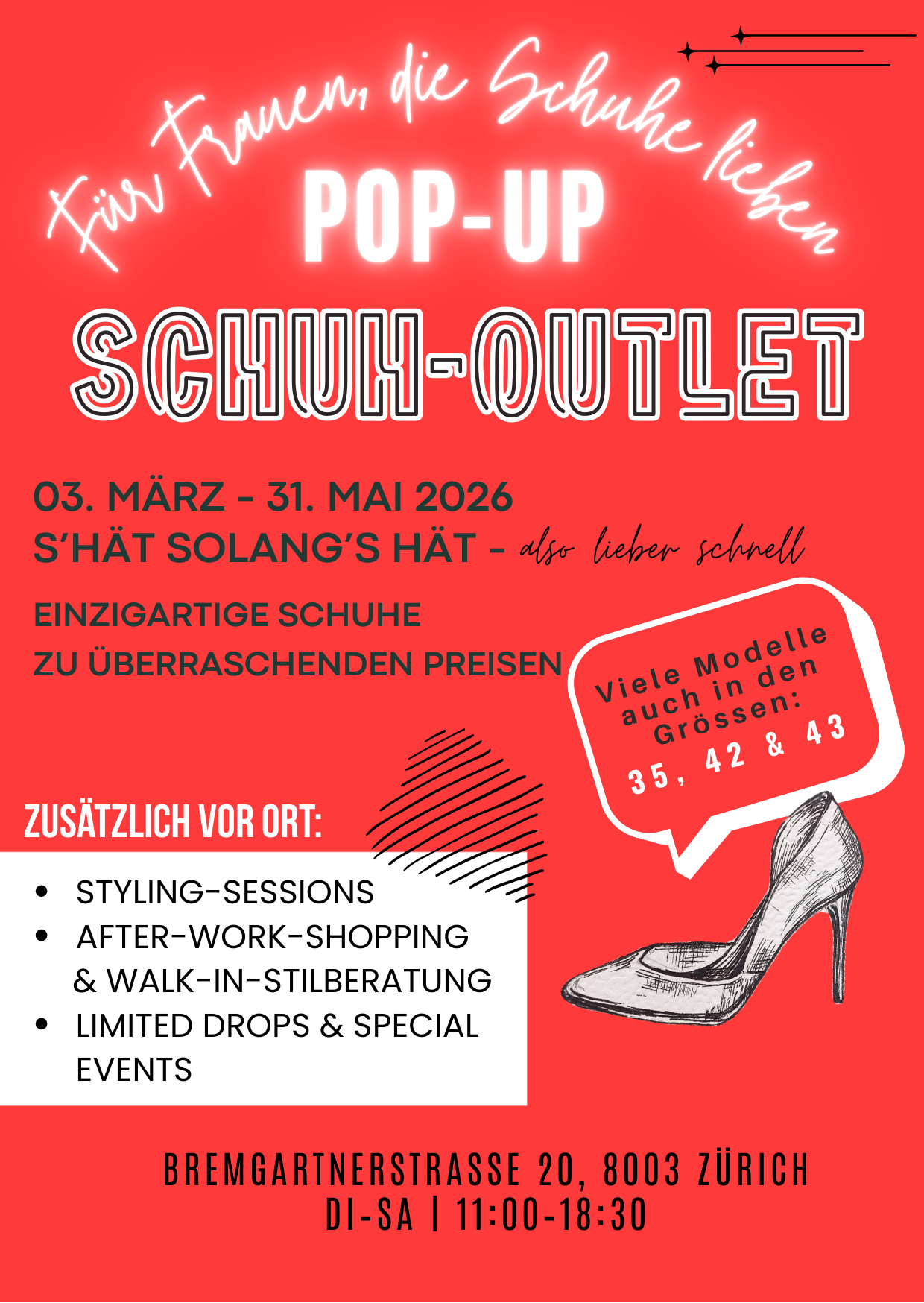 Schuhträume zum Outlet-Preis – bis 31. Mai 2026